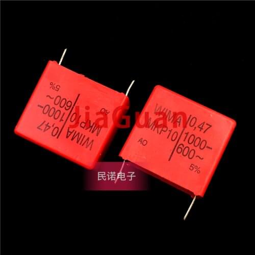 4PCS RED WIMA MKP10 0.47UF 1000V p27.5mm original new MKP-10 474/1000V audio 470nf 1KV film PCM27.5 hot sale 1000V0.47UF