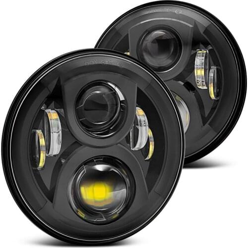 Dot Approved 7 Inch LED Headlights Turn Signal White Hi /Low Beam Car Lights 60w Compatible with Jeep Wrangler JK