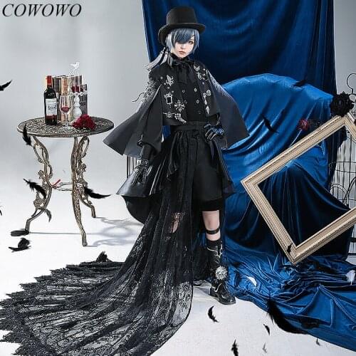 Anime! Black Butler Ciel Phantomhive 15th Anniversary Commemorative Dress Uniform Cosplay Costume Halloween Party Outfit Men NEW