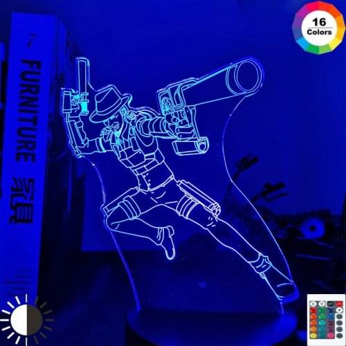 Anime Led Light Attack on Titan Kenny Ackerman for Kid Bedroom Decoration Child Birthday Gift Manga AOT Attack on Titan 3d Lamp