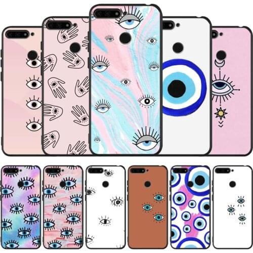Evil Eyes black Silicone Phone Case For honor 30 20 Pro 8 8X 9 10 20 Lite Mate 10 20 30 Lite Pro cover