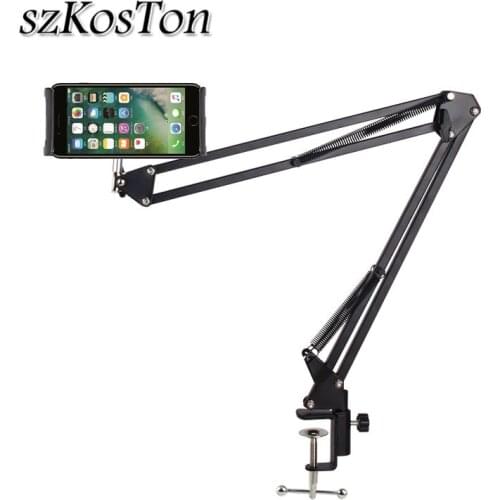 6 to 11inch Mobile phone Tablet Holder Stand For iPad Mini Air Samsung 360 Degree Long Arm Lazy Bed Desk Tablet Mount Support