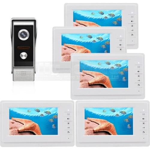 DIYSECUR 7 inch TFT Color LCD Display Video Door Phone Video Intercom Doorbell 700TVLine HD IR Night Vision Camera 1V5