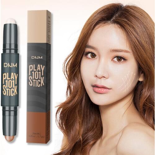 1 Double-Headed Contouring Pen Color Lifting Concealer Stick Liquid Foundation Highlight Shadow Pen Facial Contour Makeup Tool