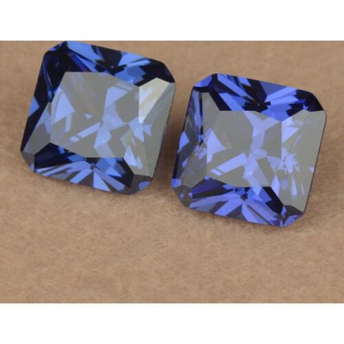 Hot Sale 3*3~12*12mm 5A Light Blue CZ Gems Octagon Brilliant Cut Loose Lab Grown Tanzanit-e Cubic Zircon Stone For DIY Jewelry