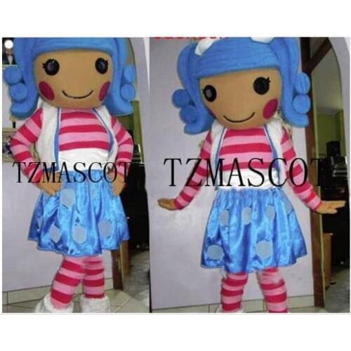 Hot selling 2017 Adult cute nice girl Mascot Costumes Lalaloopsy Doll for Chrismas Halloween Party Mascot Costume