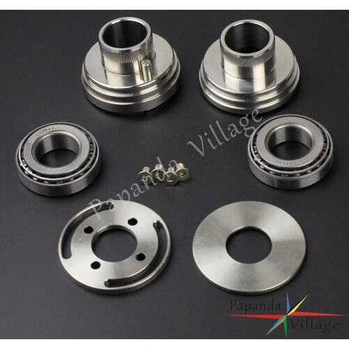 Chrome Motorcycle Frame Neck Cups Integrated Internal Fork Stops for Harley Wide Glide Springer Chopper 1.0" Billet Triple Tree