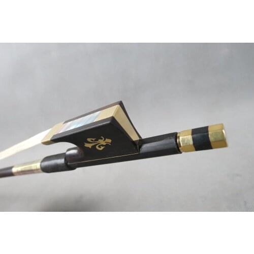 Beautiful black Carbon fiber violin bow 4/4 ,Copper Mounted #5699