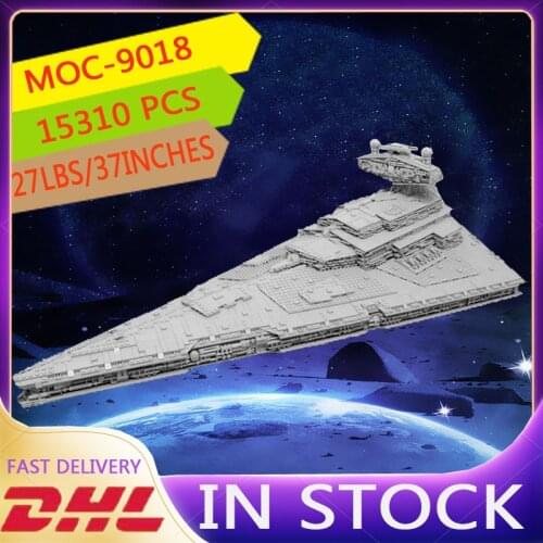 Lepingstyle MOC-9018 Imperial Star Destroyer Moderately Sized ISD with Full Interior Star Movie Wars Model Building Blocks Toys
