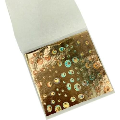 Laser Imitation Gold Leaf Sheets - by GOLDBURG - 100 Sheets - 8 x 8.5 cm - Loose Leaf - 2 Colors Option - Profession Quality