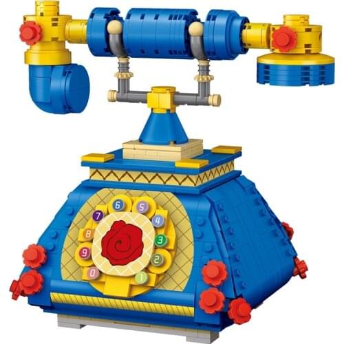 LOZ MINI Building Blocks creative small exhibition toy heilicopter/radio/piano/violin/phonograph/telephone model Brinquedos