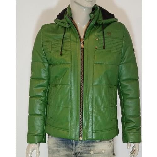 Mens Winter Autumn Genuine Leather Green Jacket Real Sheepskin Jumbo Plus Size Casual New Fashion Natural Business Outerwear