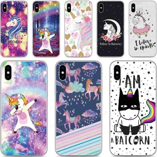 Custom Photo tpu Soft Cover Rainbow Unicorn For Vodafone Smart N11 V11 N10 V10 X9 E9 C9 N9 Lite V8 N8 E8 Prime 6 7 Phone Case