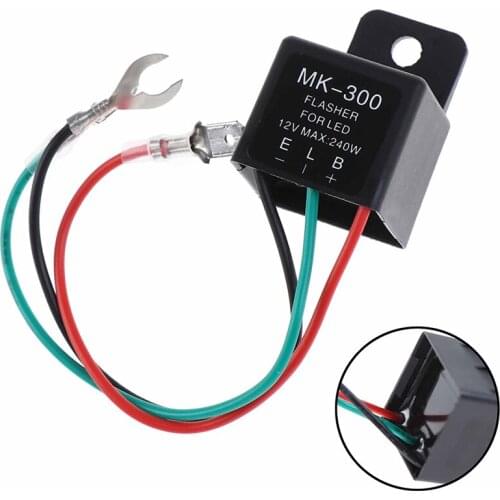 New 29cm 240 W Adjustable Frequency LED Flasher Relay Automotive Motorcycle Turn Signal Relay Flash Fix Motorbike Fix Indicator