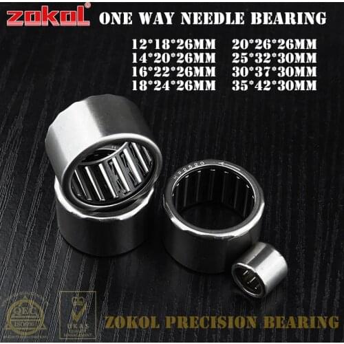 ZOKOL bearing HFL1226 HFL1426 HFL1626 HFL1826 One way needle roller bearing 12*18*26mm 14*20*26mm 16*22*26mm 18*24*26mm
