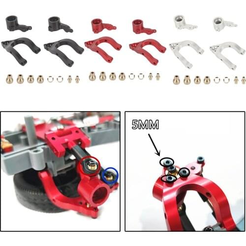 RC Alloy Lower Arm + Steering Hub Carrier Upgrades Parts Kits for WPL D12 1:10 RC Car Replacements