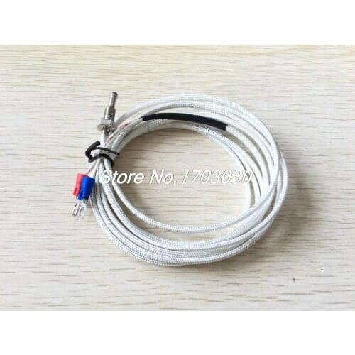 K Type 600 Celsius Degree 6mm Thread Screw Thermocouple Measurement Probe 2M