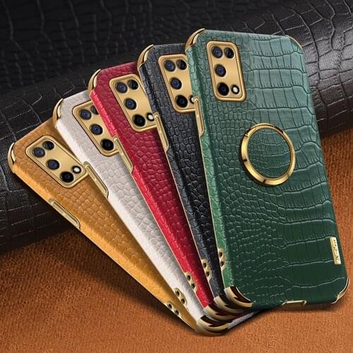 Luxury Crocodile Pattern Leather Cover For OPPO Realme 8 Phone Case For Realme 7 V13 Q3I Reno 5f 5z 5lite F19 Pro Plus A54 94 95