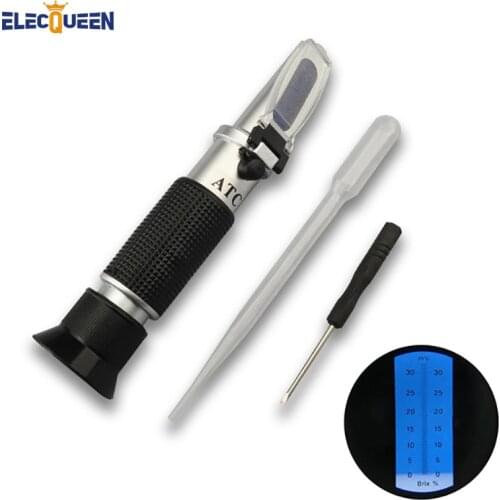 Beer Alcohol refractometer Hand-held Wine 0~32% Brix Wort SG Food Grade refractometer Homebrew