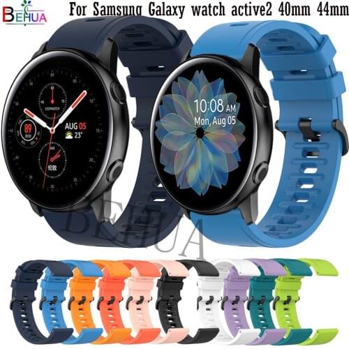 Silicone Strap For Samsung Galaxy Watch Active 2 40MM 44mm / 3 41mm Watchband 20mm Wristband For Amazfit GTS / Bip belt Bracelet
