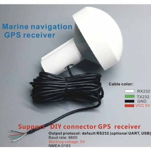 STOTON GPS 5V,G7020 chip DIY Custom Connectors,Mushroom-shaped case,GPS receiver,RS-232 GPS receiver9600bps,for marine boat