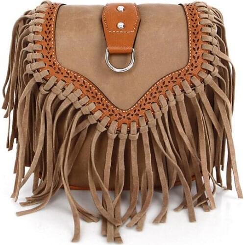 Bag again 011117 women fashion tassel single shoulder cross body bag