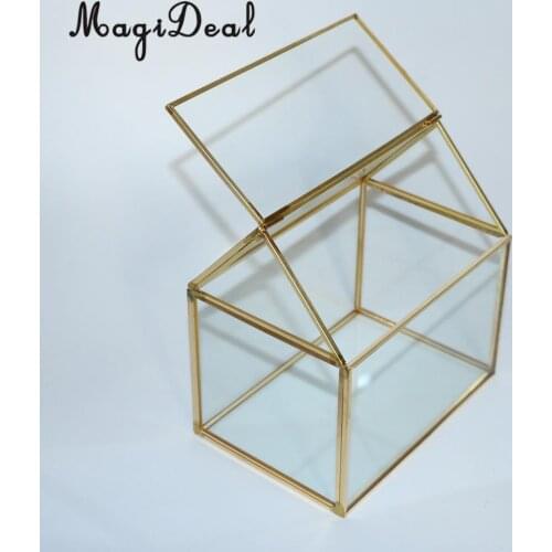MagiDeal WEDDING DECORATIVE Glass Flower Planter Vase Pot Fairy Garden DIY Container Mini Glasshouse #9