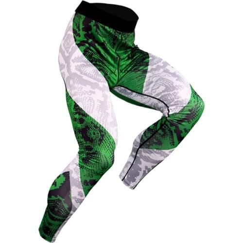 Jogging Tights Men Training Pants Sport Compression Leggings Mens Workout Tights Basketball Pants Long 3D Print Pants Breathable