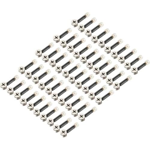 Uxcell New Hot 50 Sets 15x12mm Cam Fitting Dowel Pre-inserted Nut Joint Connector Furniture Side Connecting Fastener