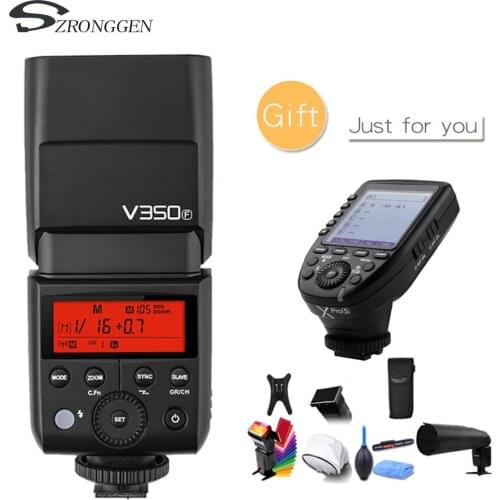 Godox V350F TTL HSS 1/8000s Speedlite Flash Built-in 2000mAh Li-ion Battery with Xpro-F Transmitter for Fuji Camera