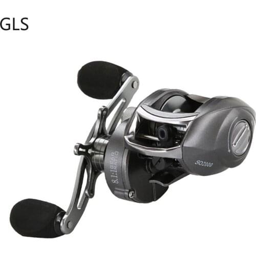 GLS High Quality 8.1:1Gear Ratio Baitcasting Fishing Reel 12+1BB Saltwater/Freshwater Left/Right Hand Fishing Wheel