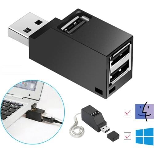 1Pc 3 Port USB Hub Mini USB 3.0 High Speed Hub Desktop Portable Multi Splitter Box Expansion Adapter For Desktop PC Laptop New