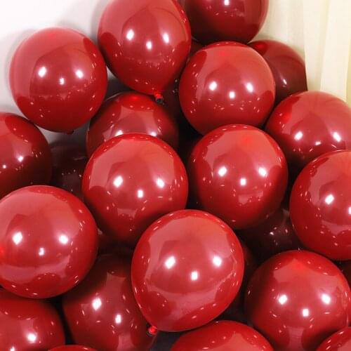 10-inch 2-story Garnet Balloon Wedding Room Wedding Decoration Birthday Party Hotel Layout Shopping Mall Ruby Red Balloon