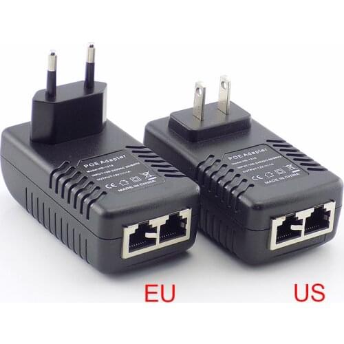 12V 1A POE Injector Wall Plug POE Switch Power Supply Adapter Wireless Ethernet Adapter For IP Camera CCTV US/EU Plug