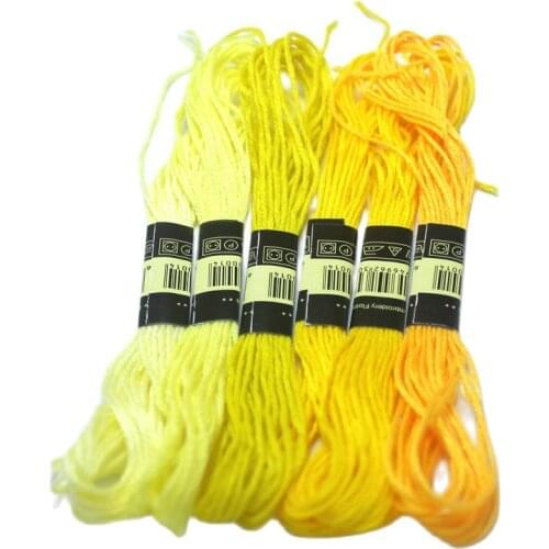 4 meters Weave bracelets thread The Unique Style 6 Embroidery Thread Floss Sewing Skeins Craft Dofferent Gradient Color