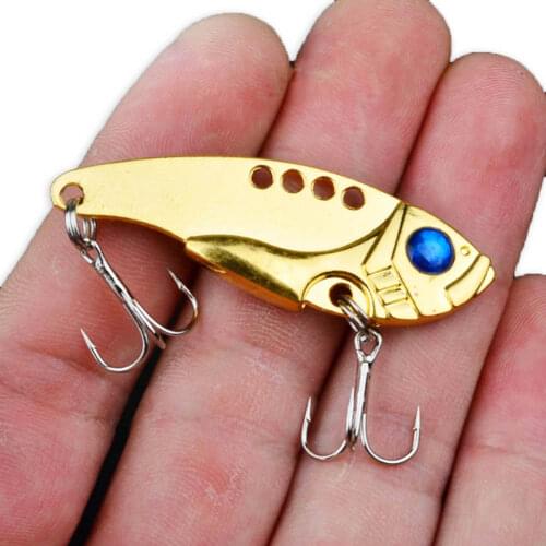 5pcs Artificial Metal Fishing Bait Lure Simulation With Hooks Tackle Durable Accessories Tool VIB