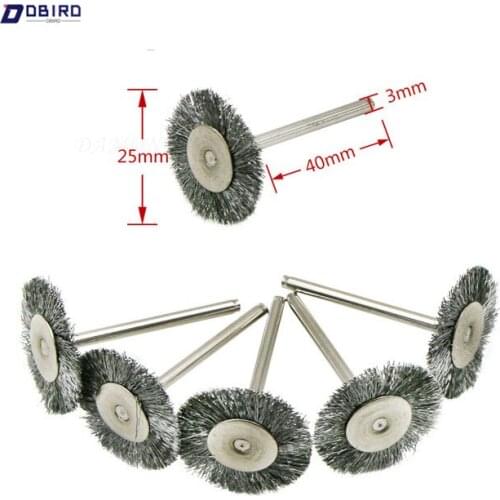 Dremel Accessories Stainless Steel Wire 25mm Wheel Diameter Brushes For Grinder Dremel Rotary Tool Accessory Steel5Pcs