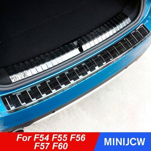 Car Bumper Rear Trunk Guard Protector Trim Cover Sticker For Mini Cooper S JCW One F54 F55 F56 F60 Countryman Car Accessories