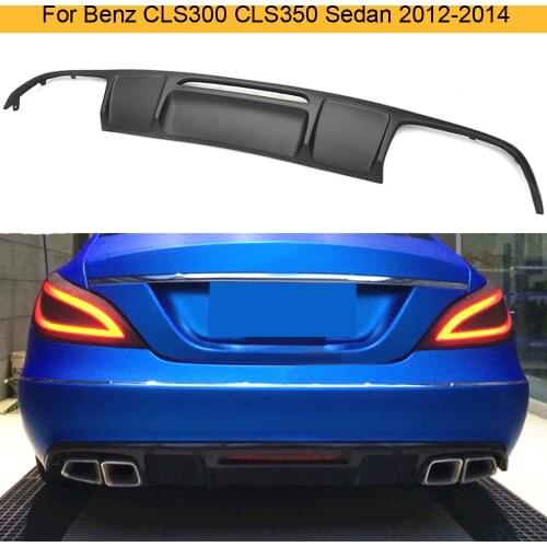 Car Rear Bumper Diffuser Lip For Mercedes Benz CLS Class CLS300 CLS350 Sedan 2012-2014 Rear Bumper Diffuser Lip Spoiler PP Black