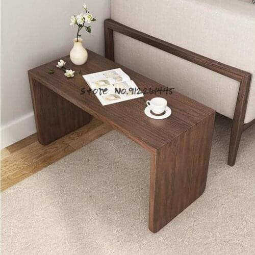 Solid Wood Side Table, Mobile C-shaped Corner Table, Small Apartment Bedside Table, Sofa Side Table, Coffee Table, Small Table
