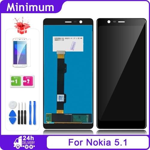 For Nokia 5.1 / 5 2018 / TA-1061 LCD Display + Touch Screen Digitizer Assembly For Nokia5.1 TA-1075 TA-1076 TA-1081 5.5" Screen