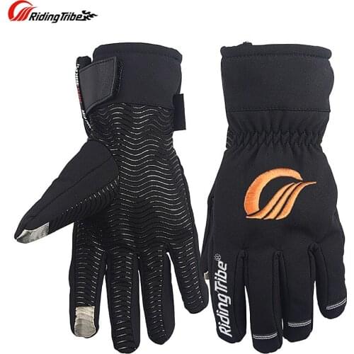 Riding Tribe Winter Motorcycle Gloves Keep Warm With Etended Cuff Protect Wrist Water-proof Touch Screen Riding Glove MTV-06