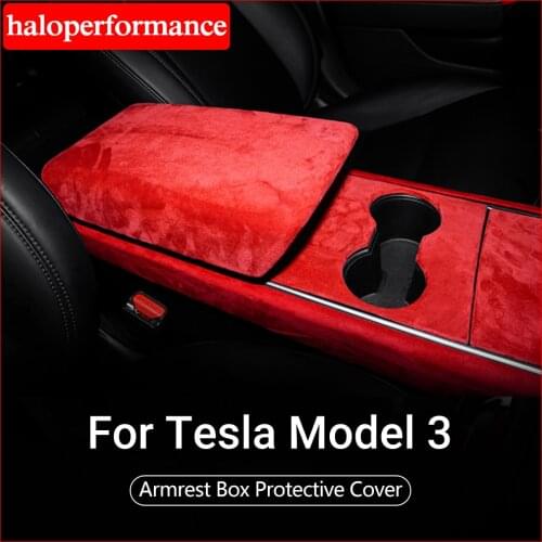 Haloperformance Model3 Car Armrest Box Protective Cover For Tesla Model 3 Central Control Cover Model Three Accessories 2020