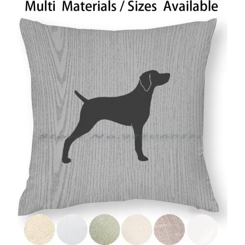 Weimaraner Dog Breed Silhouette ( S ) Pillow Case Throw Pillow Cover Cotton Linen Flax Weimaraner Weim Weimie Wiemaraner