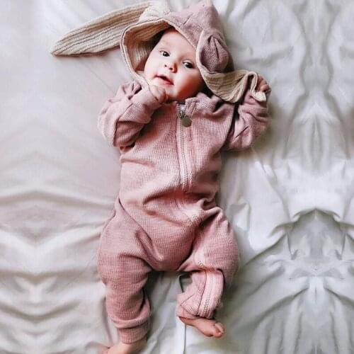 Spring Autumn Baby Rompers Cute Cartoon Rabbit Costume Infant Girl Boy Jumpers Kids Baby Outfits Clothes Child Overalls 0-18M