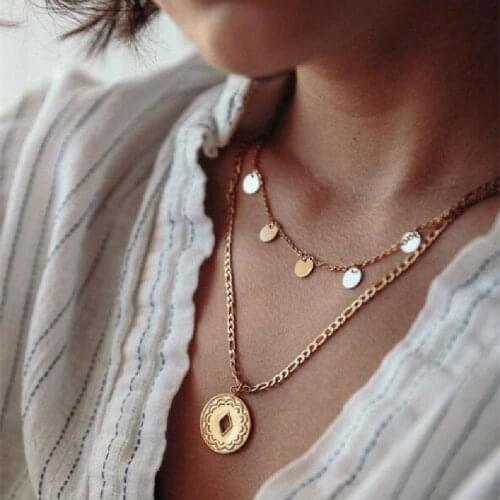 Kohala Chain Jewelry Set with Stainless Steel Lolani Chain Necklace and KALEA Choker Necklace as Beach Girl Best Gift