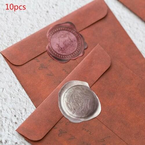 10PCS/Set Kraft Paper Envelope Vintage Letter Print Retro Package Photo Storage Gift Package Office Supply