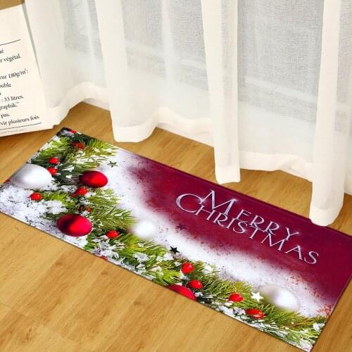 Kitchen Mat Entrance Doormats Christmas Home Decoration Carpets For New Year Bathroom Anti-Slip Floor Rugs Xmas Childrens Gifts