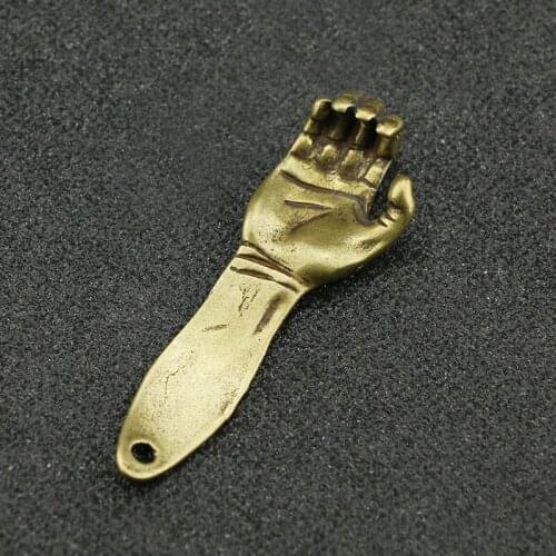 Creative Mini Cute Brass Hands Arm Keychain Pendant Decoration Ornament Bottle Opener Sculpture Funny Toy Gift