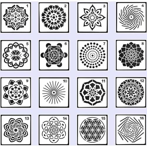 Mandala Round Geometry DIY Layering Stencils Wall Painting Scrapbook Coloring Embossing Album Decor Paper Card Template Tools